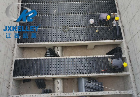 baf曝氣生物濾池陶粒濾料安裝現(xiàn)場(chǎng)